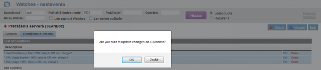 Upozornenie o update watchu Upozornenie o update watchu
