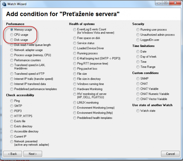 Pridanie memory usage Pridanie memory usage