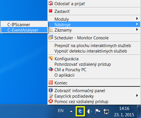 Znázornenie ikonky C-Monitora pre otvorenie EventAnalyseru.