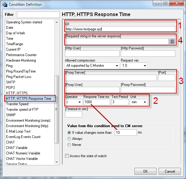 Obrázok: HTTP, HTTPS response time