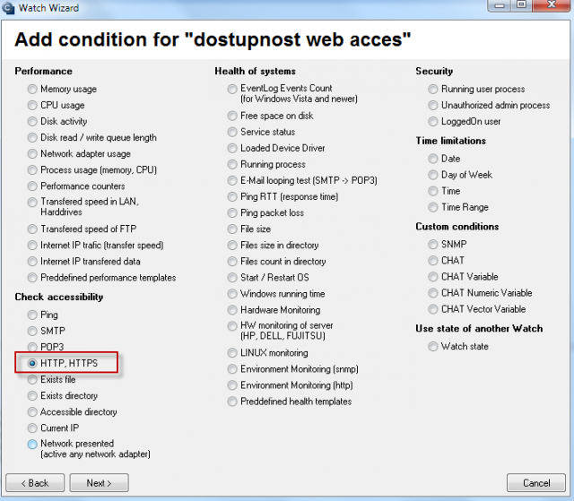Podmienka pre sledovanie HTTP, HTTPS Podmienka pre sledovanie HTTP, HTTPS