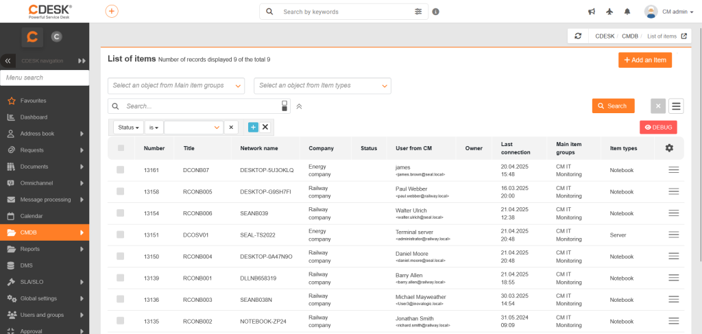 CDESK | Customer Monitor